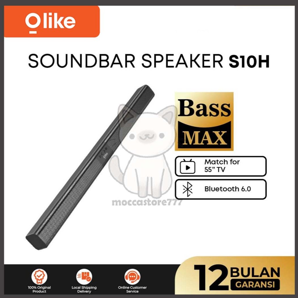 OLIKE S10H Speaker Soundbar TV Bluetooth 6.0 Home Theater 10W 6.0 Bass Max 1800 mAh