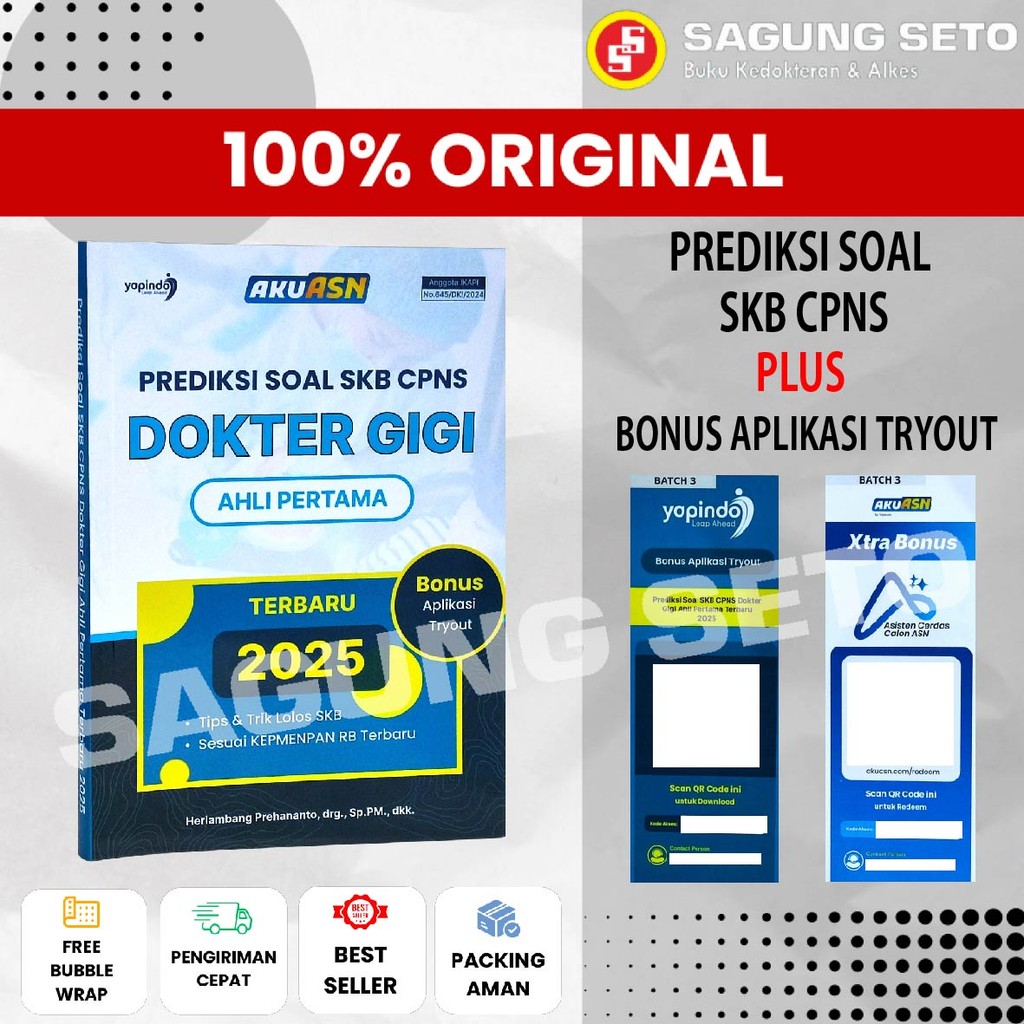 BUKU PREDIKSI SOAL SKB CPNS DOKTER GIGI AHLI PERTAMA 2025 - PREHANANTO