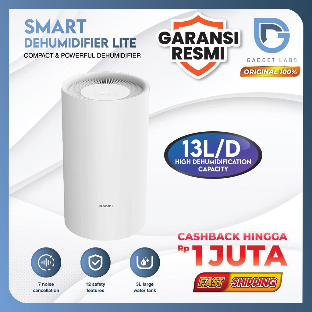 Xiaomi Mi Smart Dehumidifier Lite 13L Humidity Dryer - Serap Kelembapan