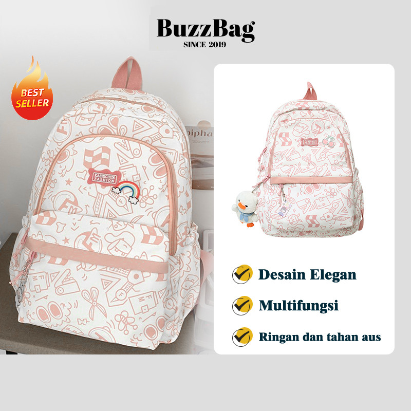 ZAHASHOP 【COD】Tas sekolah korean style tas ransel sekolah wanita ransel sekolah korean style wanita 