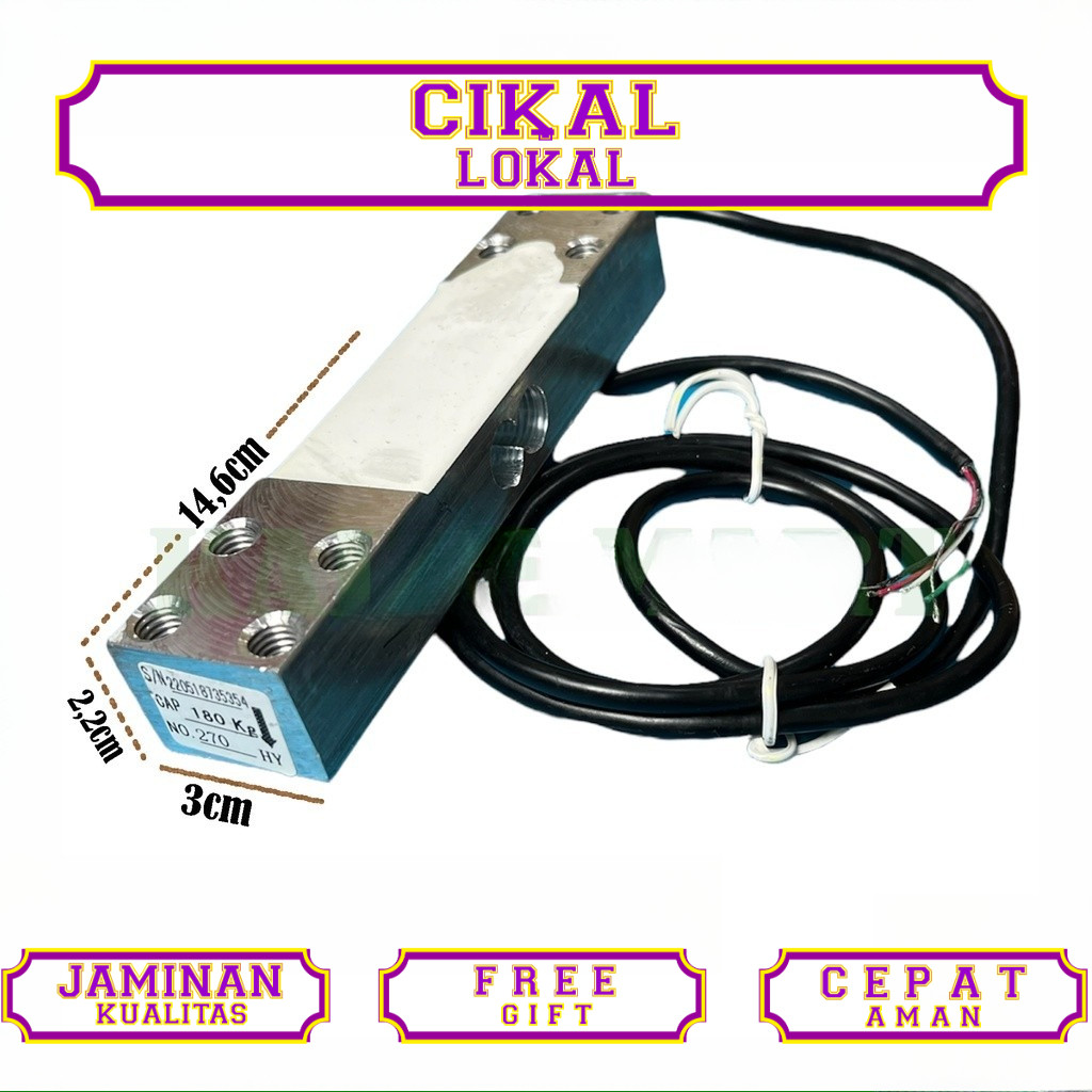 Loadcell Capasitas 180Kg Loadcell 100Kg 150Kg Sensor Timbangan Digital