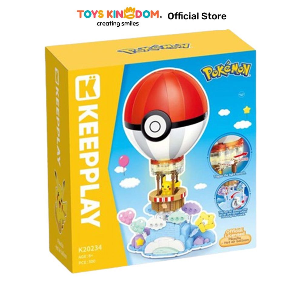 Toys Kingdom Keeppley Keepplay Pikachu Hot Air Balloon Mainan Bongkar Pasang Balon Udara Karakter