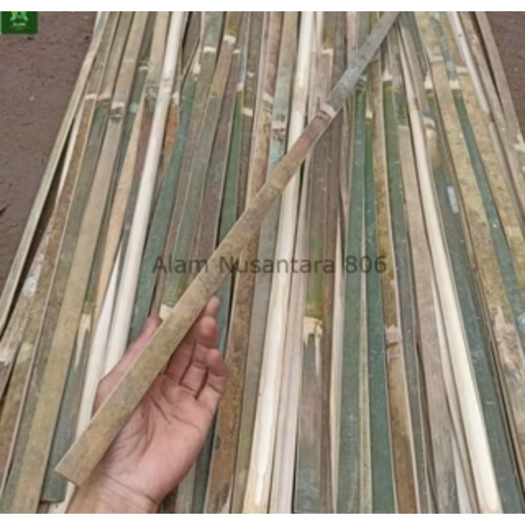 bambu bilah / bambu belah panjang 100cm x 2,5 cm