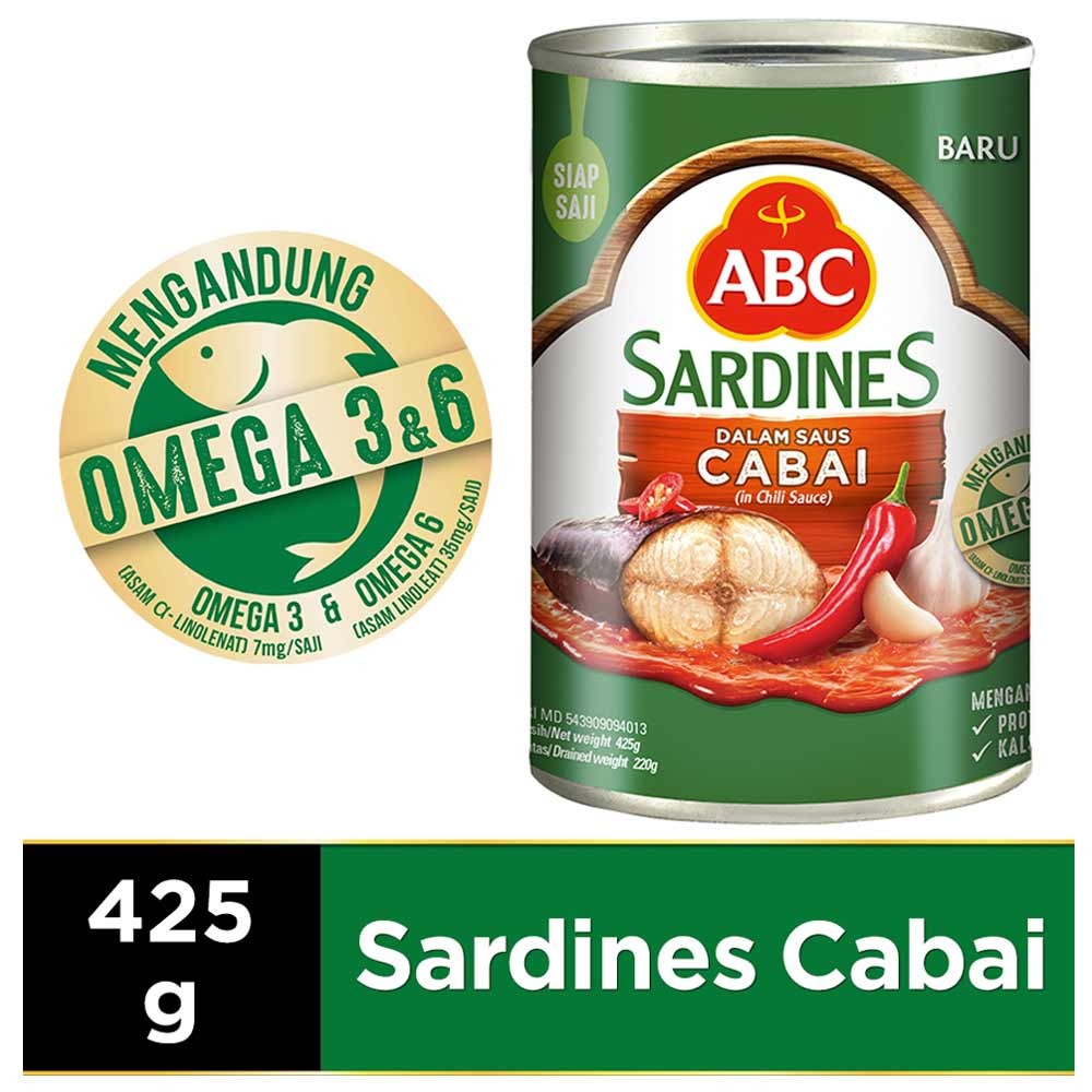 ABC SARDINES CHILI 425g