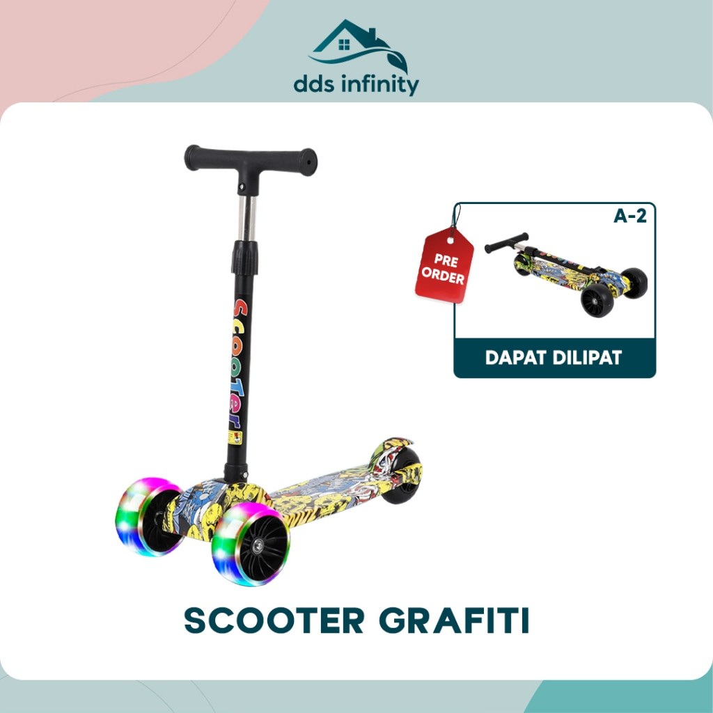 Scooter Anak Skuter Anak Scooter Grafiti Scooter Motif Otoped