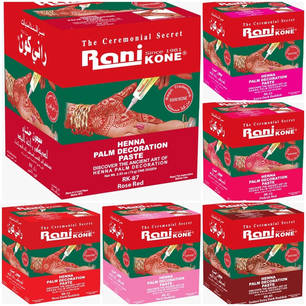 [MX] RANI KONE PALM NAIL DECORATION PASTE HENNA KUKU BPOM HALAL
