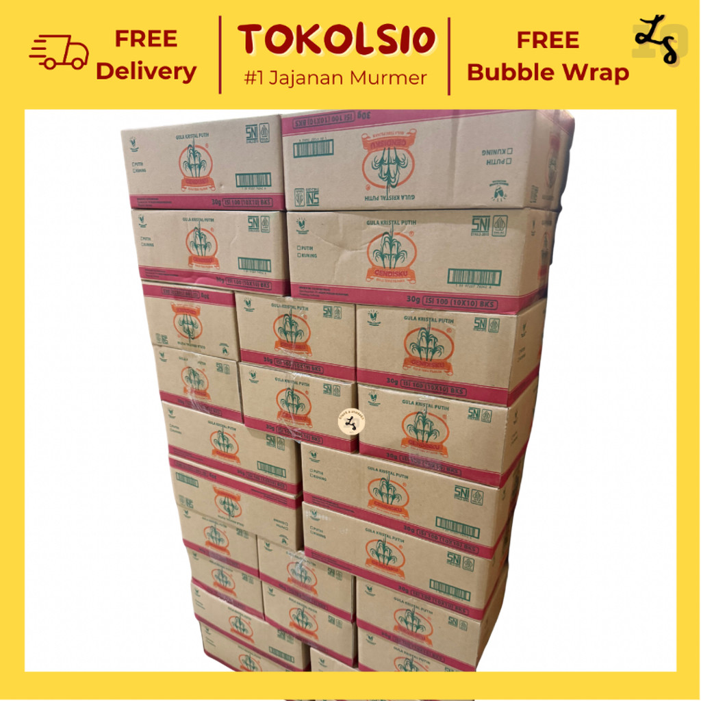 [1 DUS] Gendis Gula Putih Kristal Renceng isi 10x10