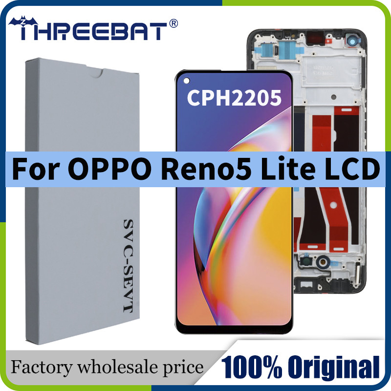 6.43'' Original For OPPO Reno5 Lite CPH2205 LCD Tou Screen gitizer Assembly For OPPO Reno 5 Lite spl