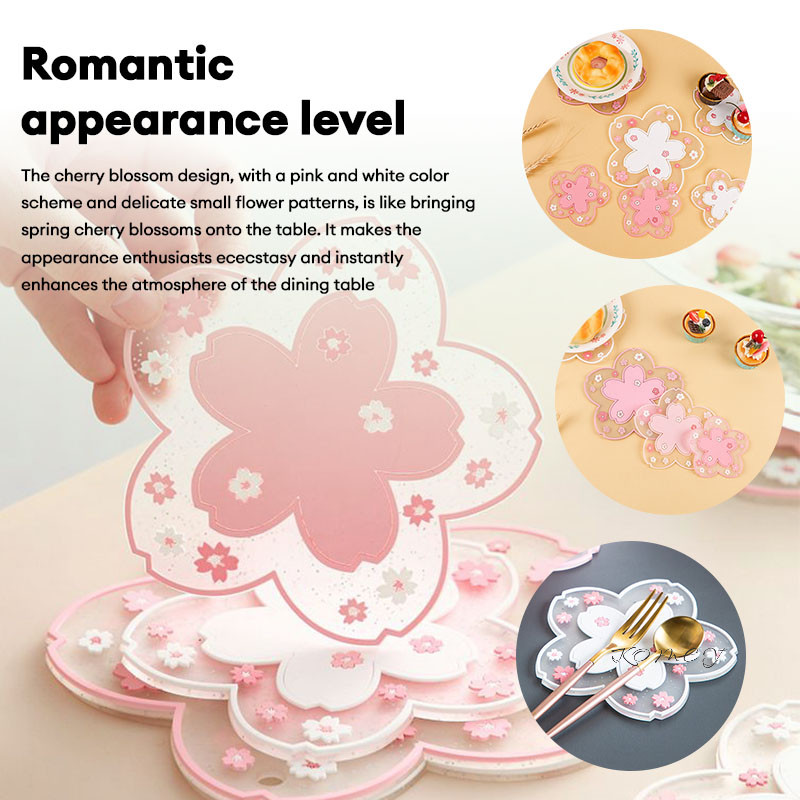 Alas Silikon Sakura Alas Meja Dapur Restoran Alas Panci Tahan Panas /komey