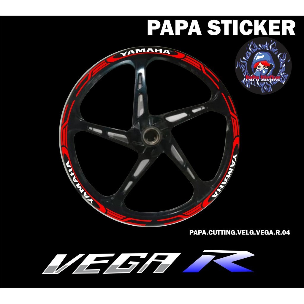STIKER VELG VEGA R CUTTING STICKER VELG CUTTING VARIASI YAMAHA VEGA R LIS BAN/VELG 04