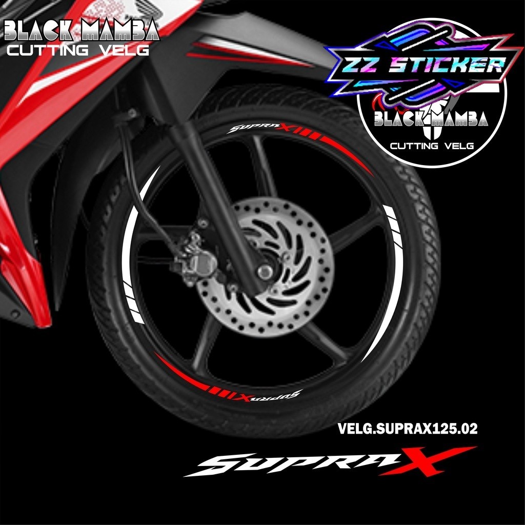(COD) CUTTING STICKER VELG SUPRA X 125 - STIKER LIS LIST VARIASI BAN/VELG HONDA SUPRA X 125 02