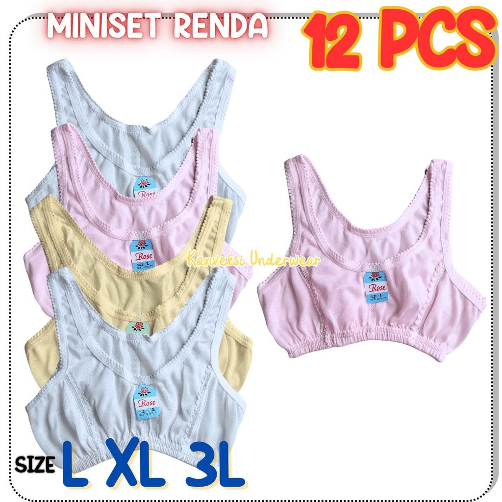 GROSIR 12 PCS BH BRA MINISET BLUS ANAK SMP SMA REMAJA DEWASA MINISET NYAMAN DIPAKAI PAKET HEMAT