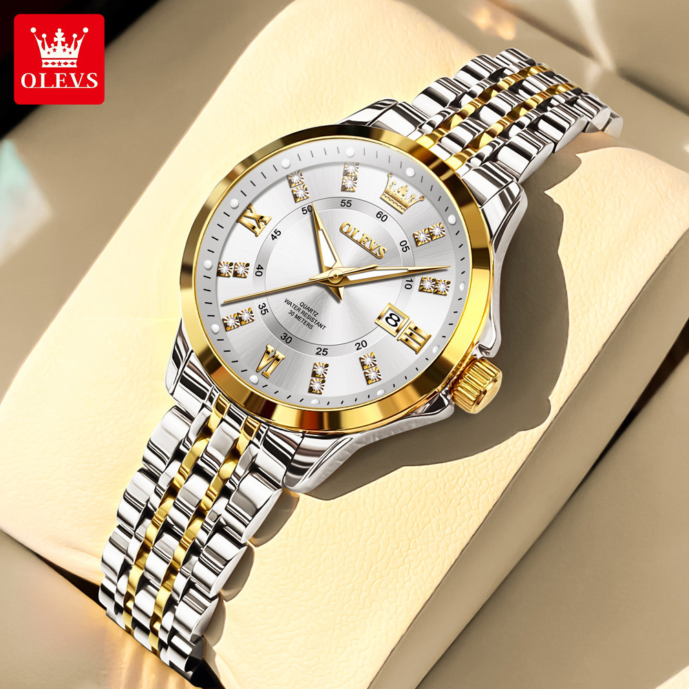 OLEVS 3620 Women Watch Luxury Brand amond Quartz Watch Fashion Automatic Calendar Waterproof Women W