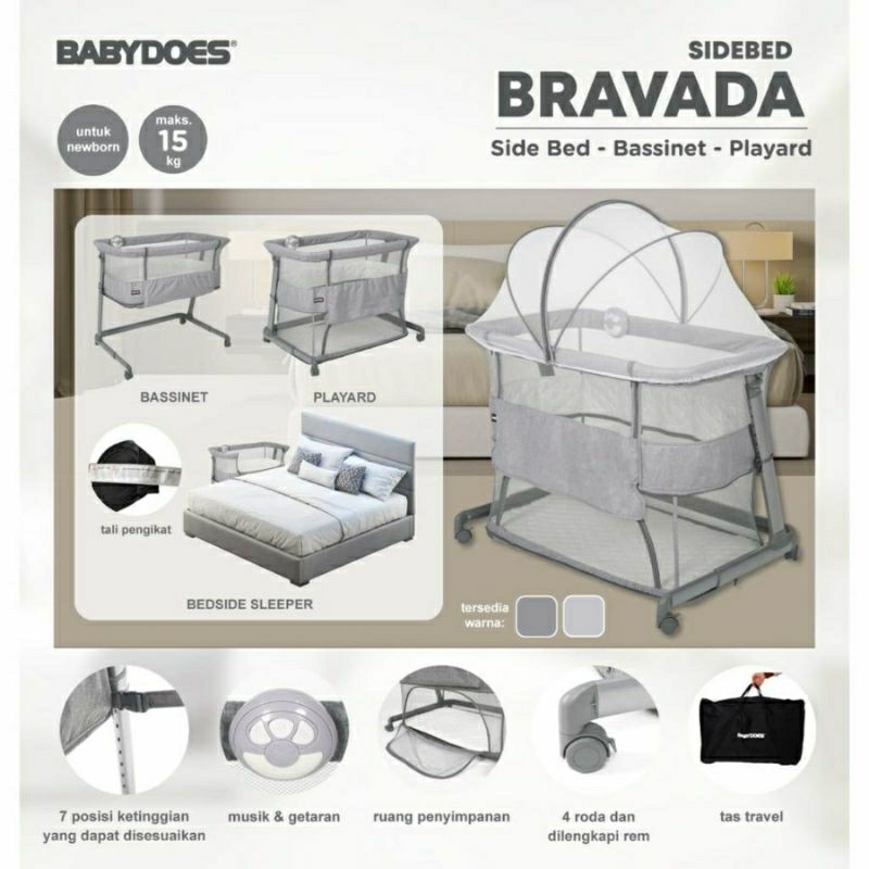 Box Bayi Babydoes Bed Side Bravada / Sidebed BravadaMurah