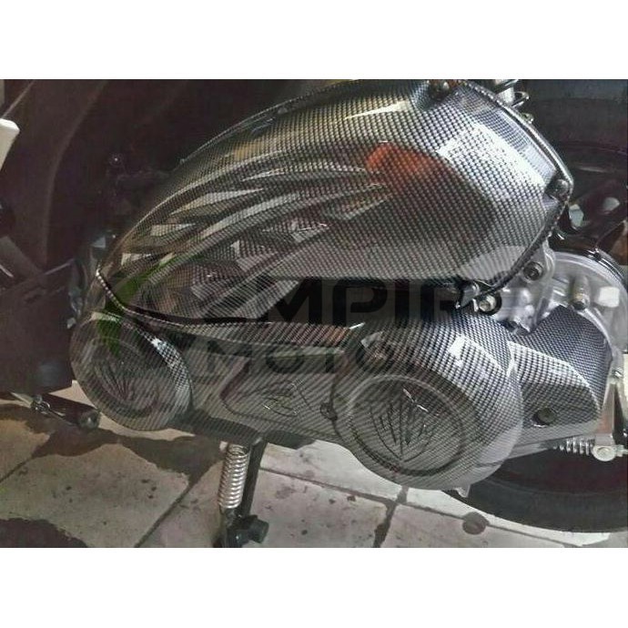 NEW- TUTUP CVT DAN HAWA AEROX KARBON | COVER FILTER HAWA AEROX | COVER CVT AEROX KARBON -EMPIRE MOTO