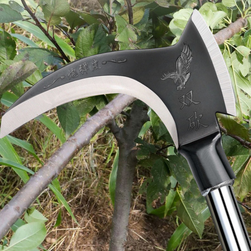 Pemangkas Sabit Kapak Ganda / Alat Pemotong Ranting Pohon / Sabit Arit Rumput