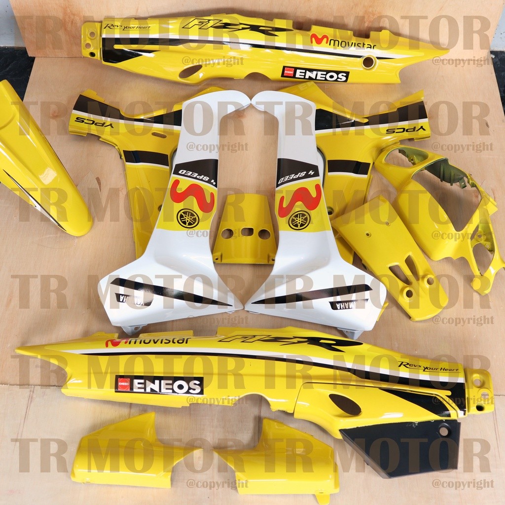 Cover Body Fizr Full Set Movistar Kuning Full Set Halus Kasar Cover Bodi Yamaha Fiz r F1zr