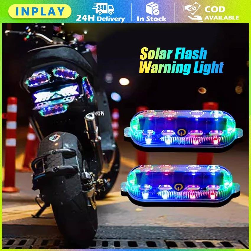 Lampu Solar Strobo Motor / Lampu Peringatan Kendaraan LED Otomatis / Lampu Darurat Portable Berwarna