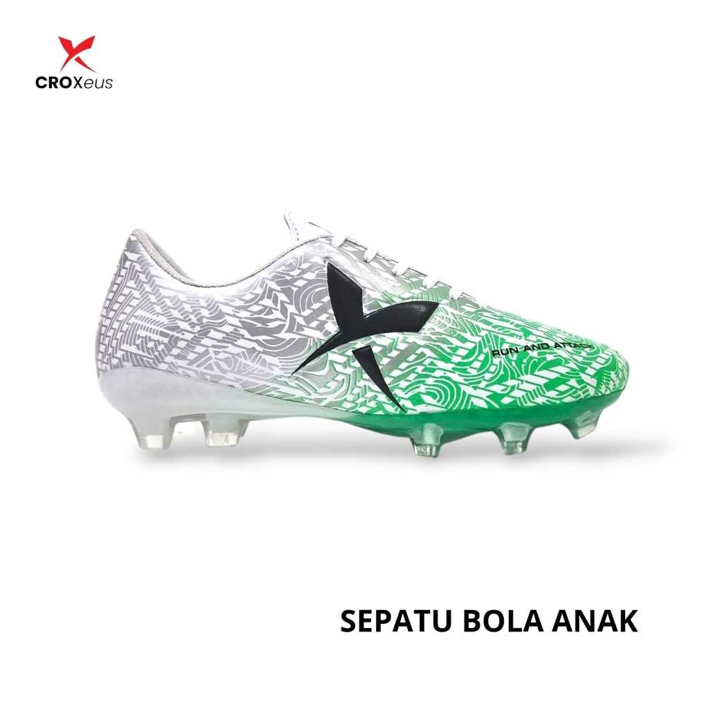 NR99KDM Croxeus - Sepatu bola anak ukuran 33 34 35 36 37 Sepatu sepak bola anak laki laki perempuan 