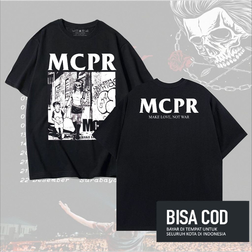 tshirt band MCPR Maladaptif Teror Crew pendek pria original distro - kaos pendek musik Mcpr distro o