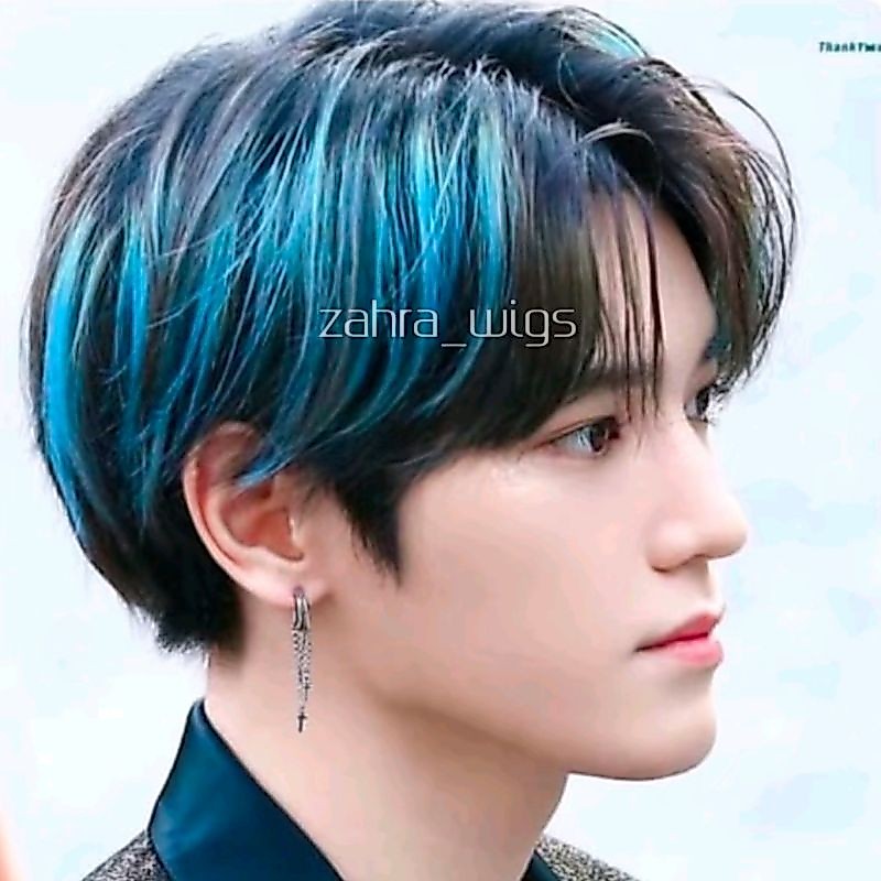 WIG PRIA KOREA RAMBUT PENDEK WARNA HIGHLIGHT