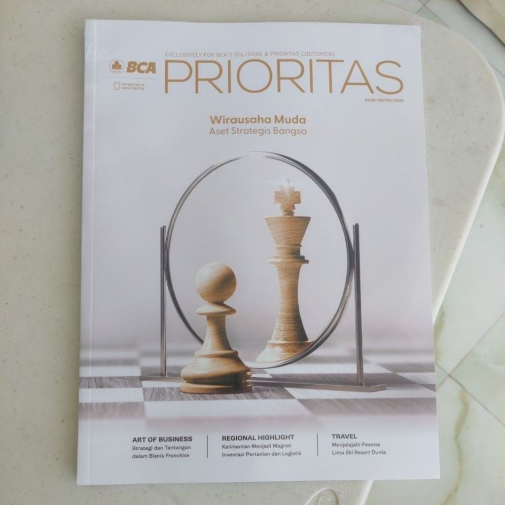 MAJALAH BCA PRIORITAS SEGEL ASLI EDISI 105/XXI/2025 MASIH PLASTIK ORI