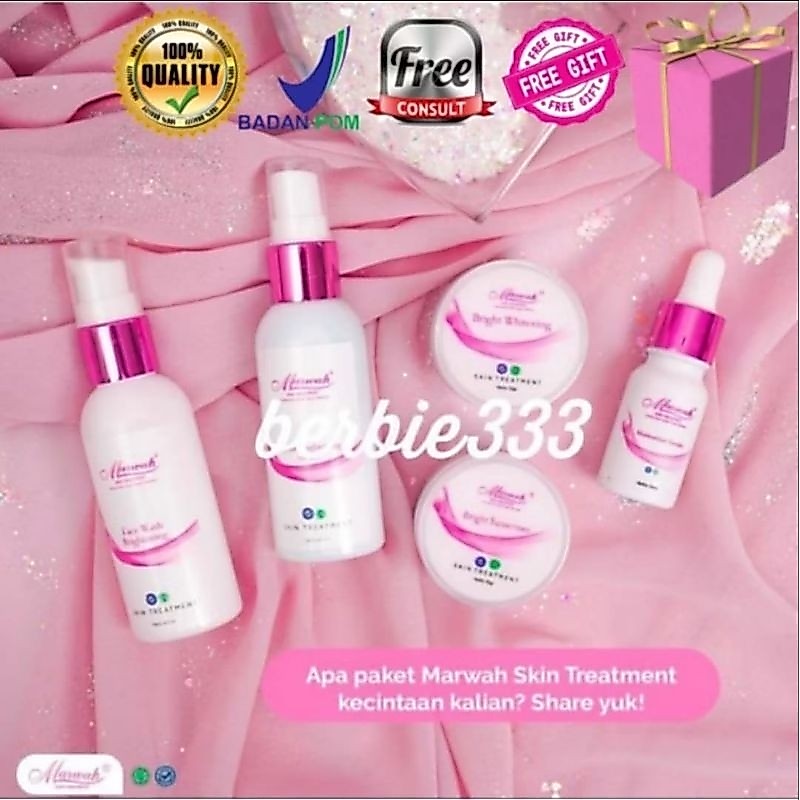 Marwah Paket BPOM|| Ecer || Paket Skincare Bright / Platinum / Oily / Aging Teatree / Derma Acne / A