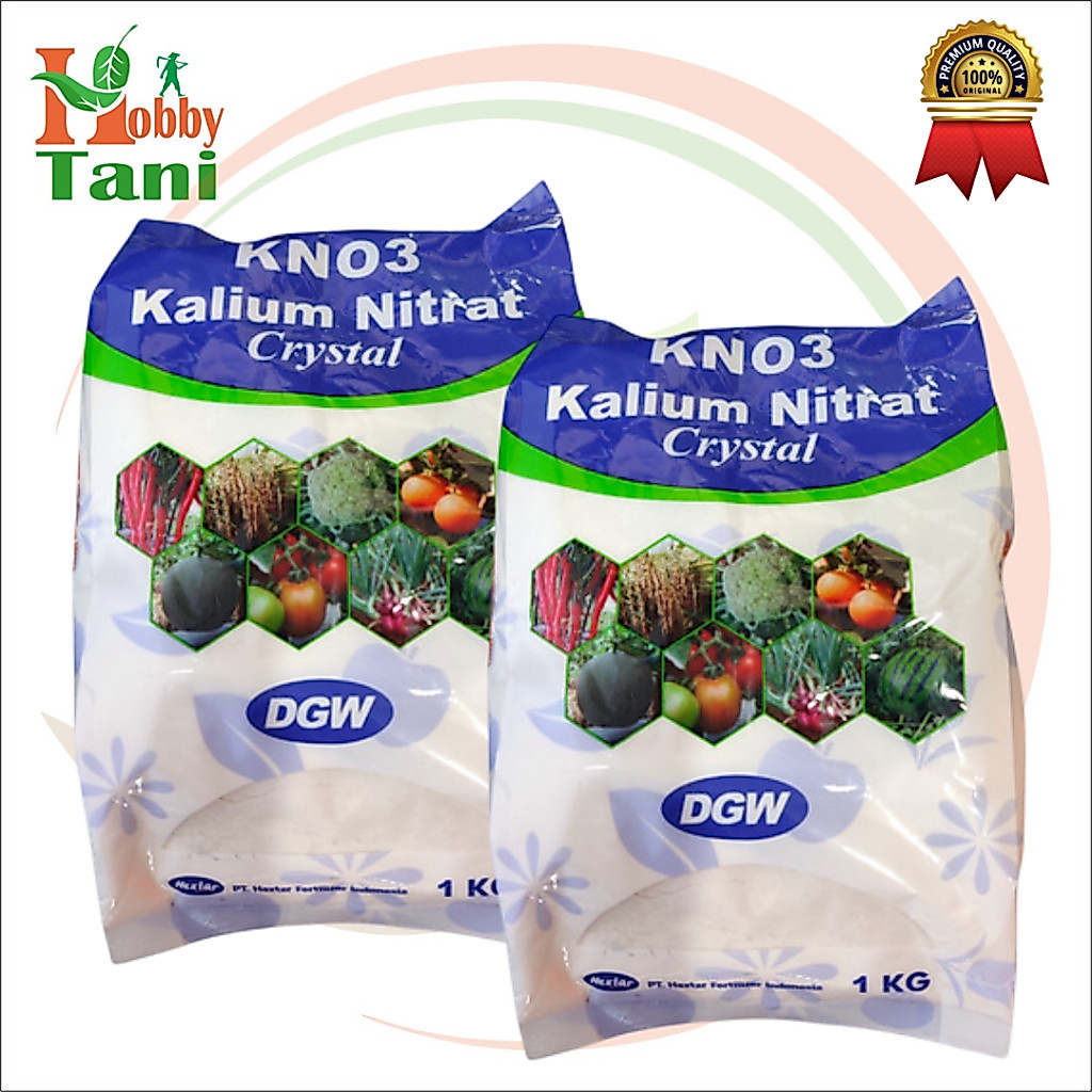 Pupuk Kno3 Crystal Putih Kalium Nitrat 1kg DGW / Kno3 Putih