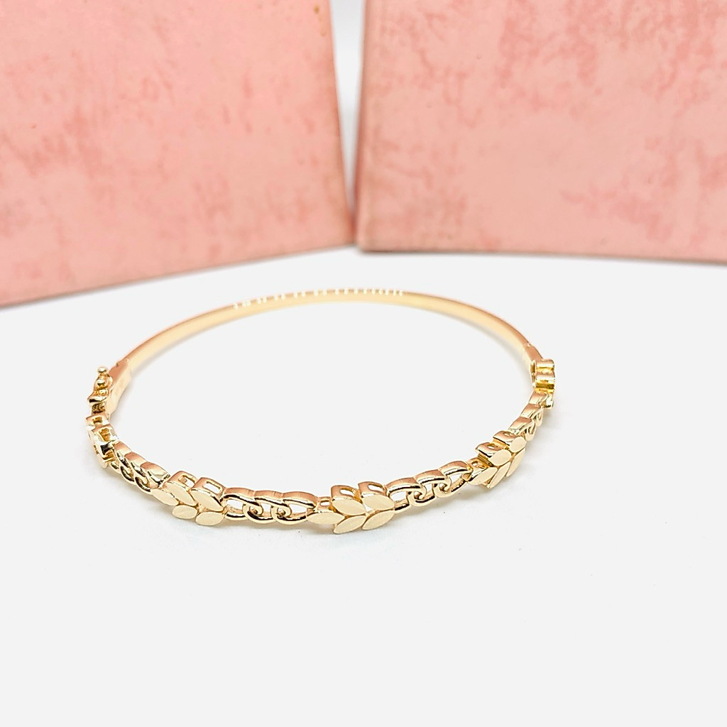 Gelang Emas Asli Kadar 300/6k muda model daun