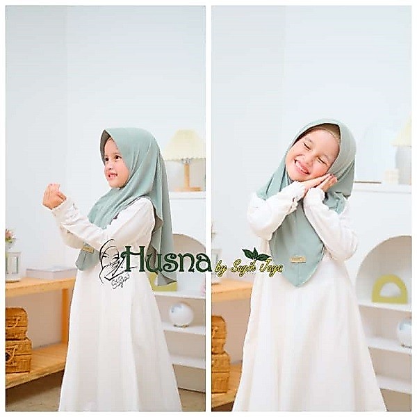 Husna Hijab Instans  Pad Marwah Anak Jersey Premium Original husna