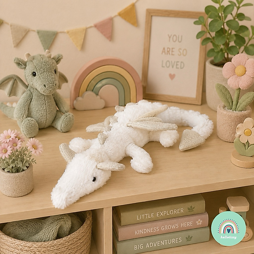 Boneka Jellycat Snow Dragon Size Little (New)