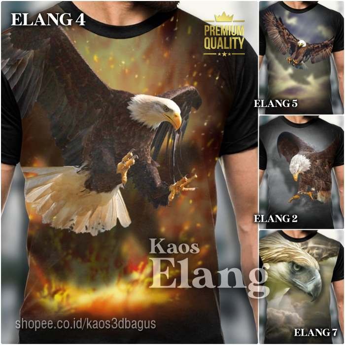 Kaos Gambar ELANG Terbang Baju Kaos ELANG Kaos Burung RAJAWALI T-shirt Kaos Elang Pria dan Anak Dist