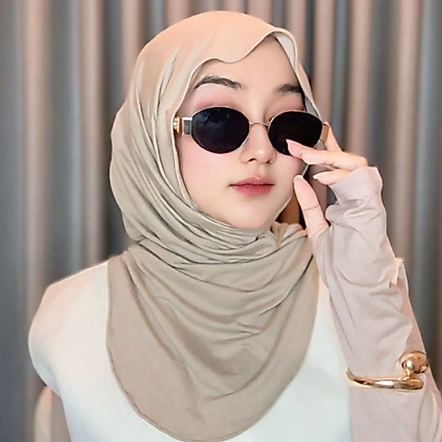 HIJAB INSTAN BERGO HUMA JERSEY PREMIUM ., HUMA SH SYAHIRA HIJAB