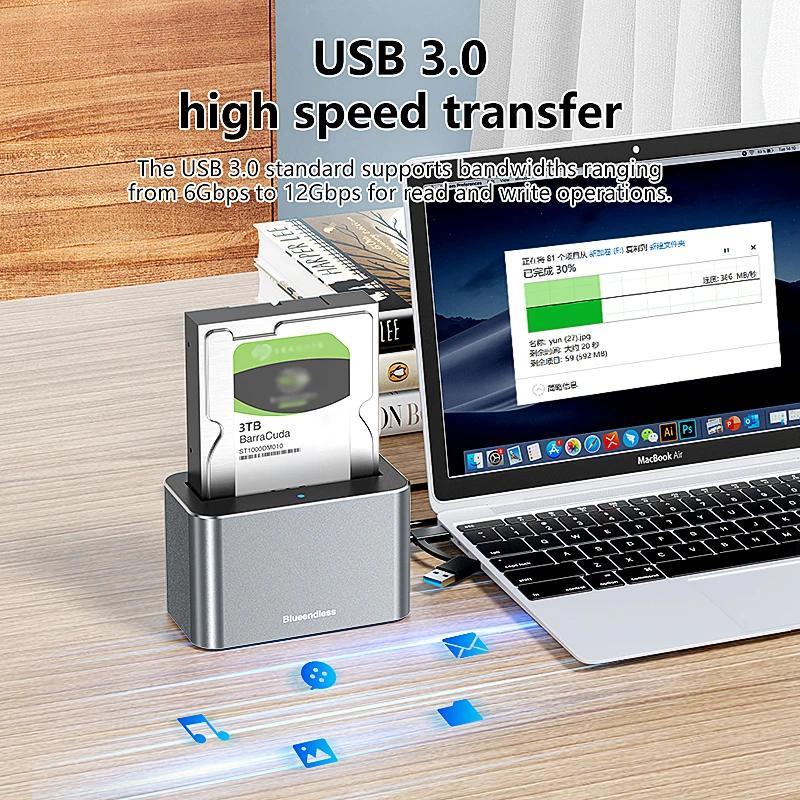 Blueendless 2.5/3.5 Inch SAS/SATA Hard sk External Case Sata to USB 3.0 Hdd Docking Station Hdd Cadd
