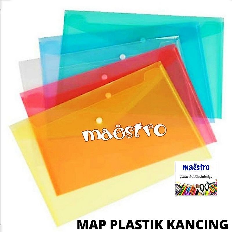 Map Plastik Kancing/ Map Plastik Folio/F4/ Map Plastik Punggung F4