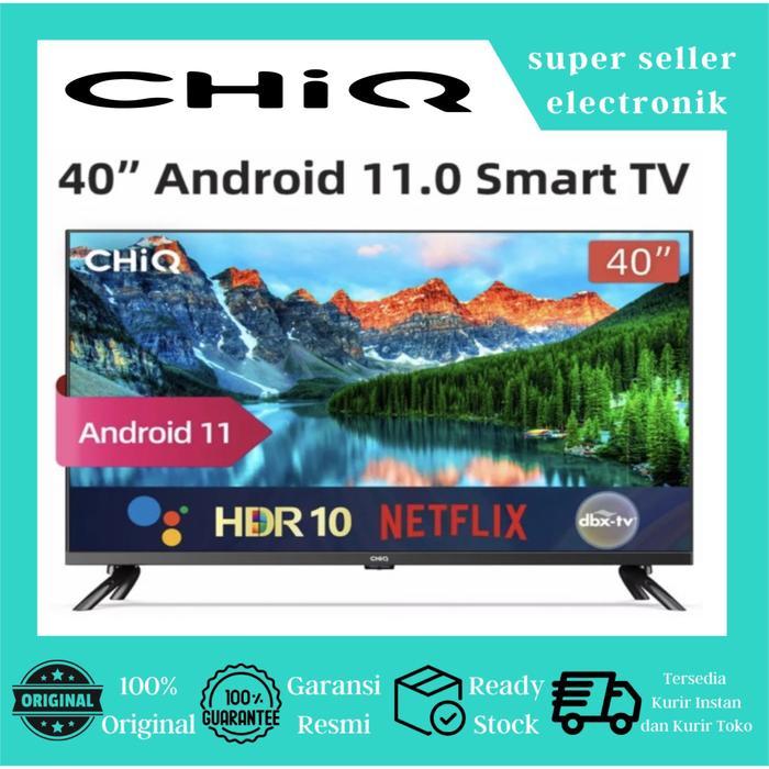 CHIQ 40 Inch Newest Android 11 Frameless Smart TV Digital LED TV L40G7