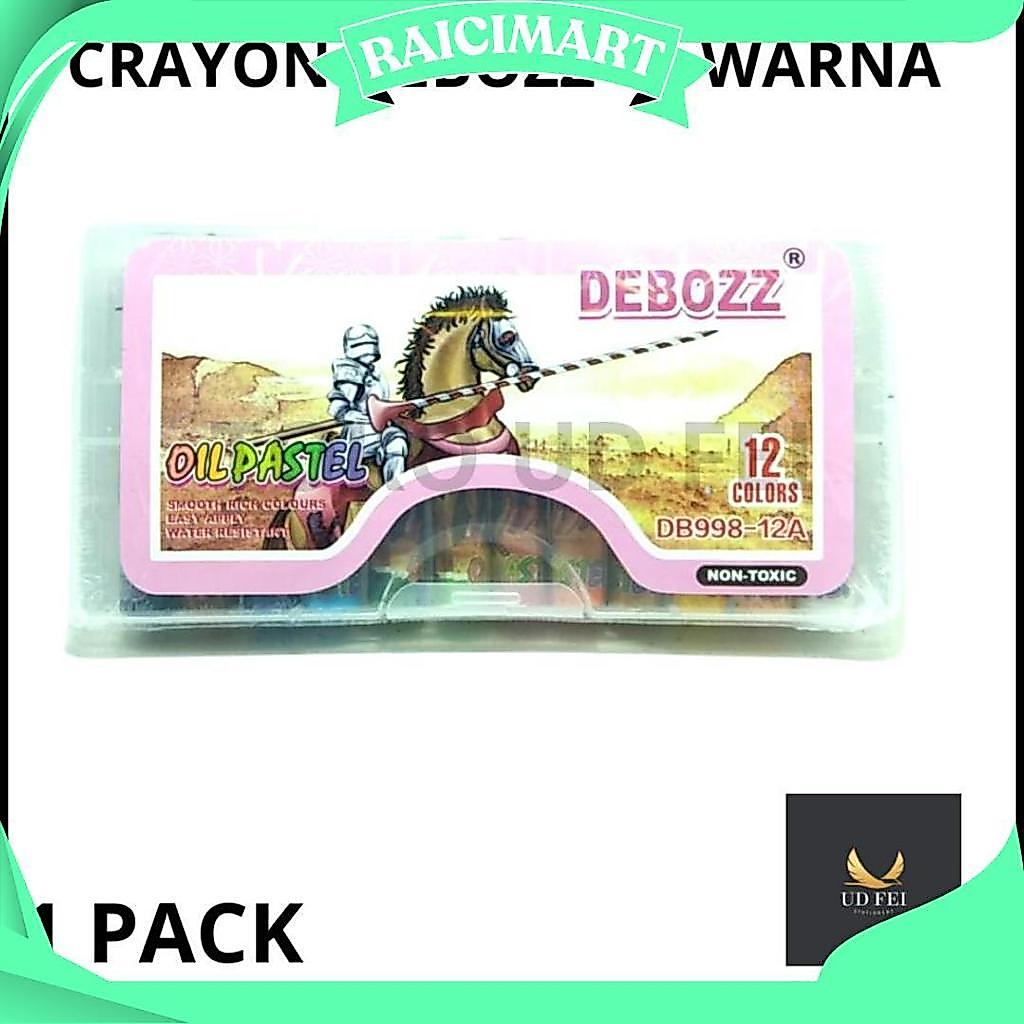 (1 PACK) Crayon Debozz 12 warna/ Crayon Debozz/ Krayon Debozz 12 DB 998-12A UDF