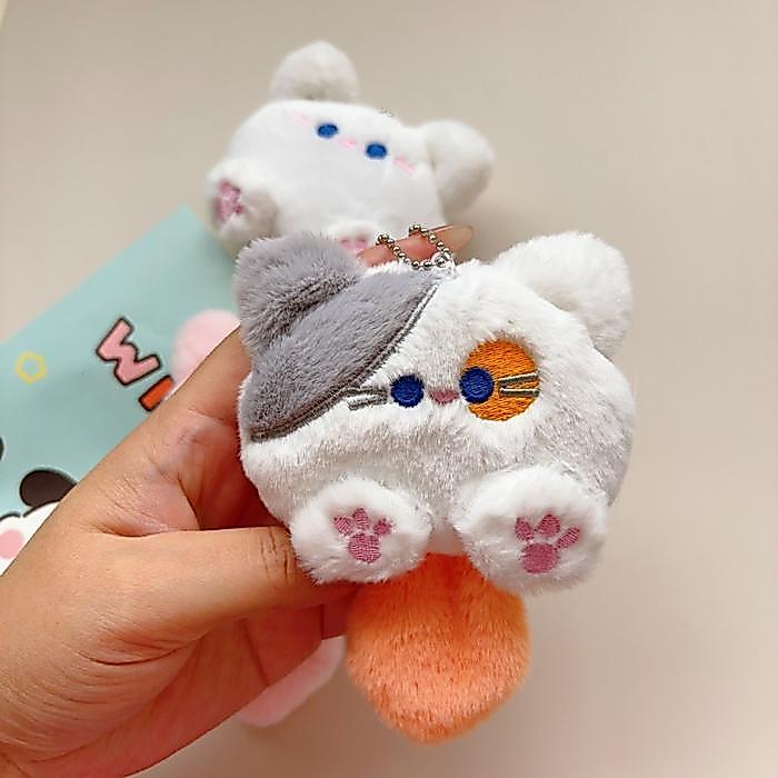 SHINESTATION - Gantungan Tas Boneka Kucing Lucu Gantungan Tas Serbaguna Fluffy Dan Imut Lucu