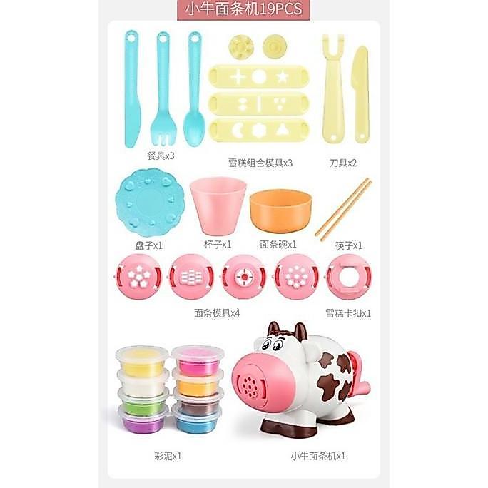 Playdoh alike food maker, playdoh noodle, playdoh food, mainan lilin