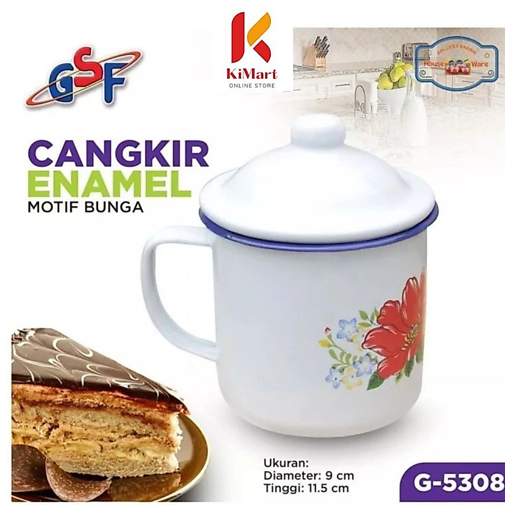 Cangkir Enamel Jadul 8cm GSF 5308
