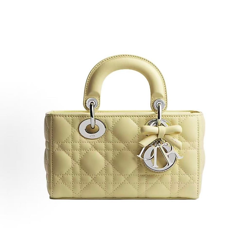 DIOR, Dior, Lady D-Joy, Tengge Pattern, Striped Noodles, Daifei Bag, Handbag, Mini Women's Style, Ye