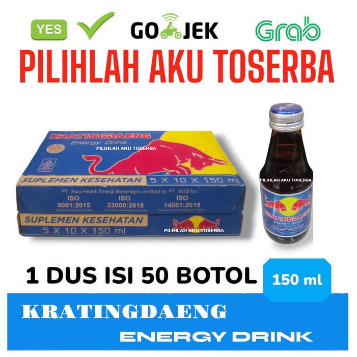 

KRATINGDAENG Energy Drink 150 ml - ( 1 DUS isi 50 botol )