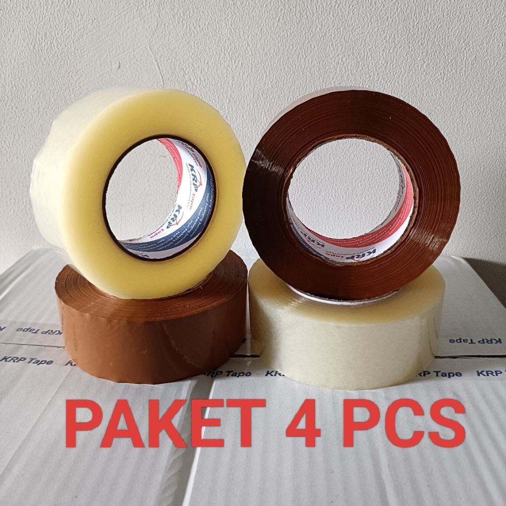 

(4 pcs) LAKBAN BENING 300 Yard | Lakban COKLAT 200 YARD | KUALITAS DIJAMIN MEREKAT