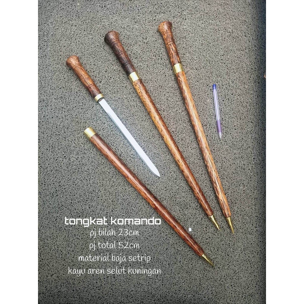JAWARA99 Pisau Tongkat Komando Kayu Aren Terbaru