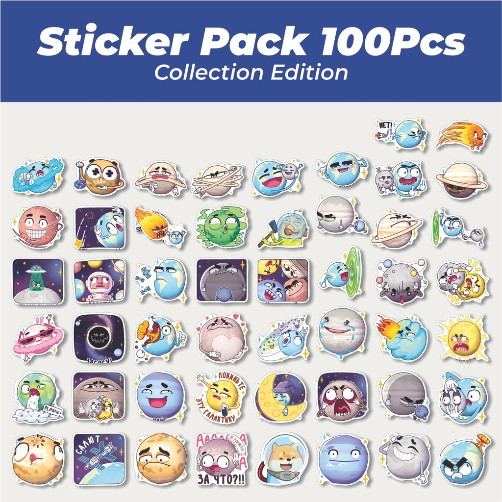 

Hot Stiker Parade Of Planets Lucu Anti Air Stikers Berperekat Waterproof Sticker Decal Buat Motor Helm Buku Journal Koper Casing HP Laptop Botol Minum