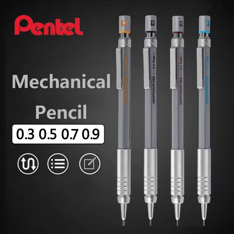 

PENTEL Premium Auto Mechanical Pencil PG515 0.3/0.5/0.7/0.9mm Art Comics Professional Sketch Stationery Pencil,Not Easily Broken