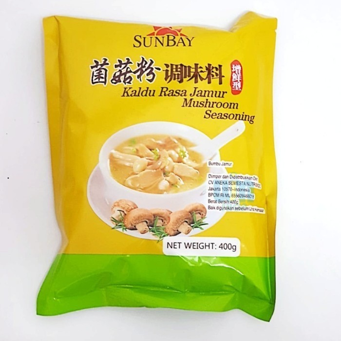 

kaldu jamur sunbay 400 gr/kaldu mushroom sunbay butir 400g