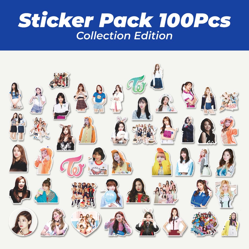 

Hot Stiker Twice Girls Band Lucu Anti Air Stikers Berperekat Waterproof Sticker Decal Buat Motor Helm Buku Journal Koper Casing HP Laptop Botol Minum