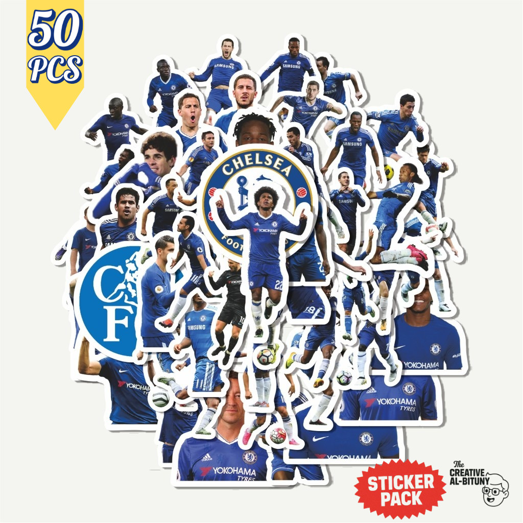 

Stiker Chelsea FC 50 PCS | Sticker Football Series Waterproof untuk Laptop, Motor, Helm, Botol