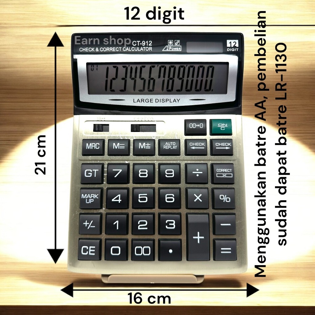 

Kalkulator 12 Digit Citizen CT-912 12 Digit Kalkulator Besar